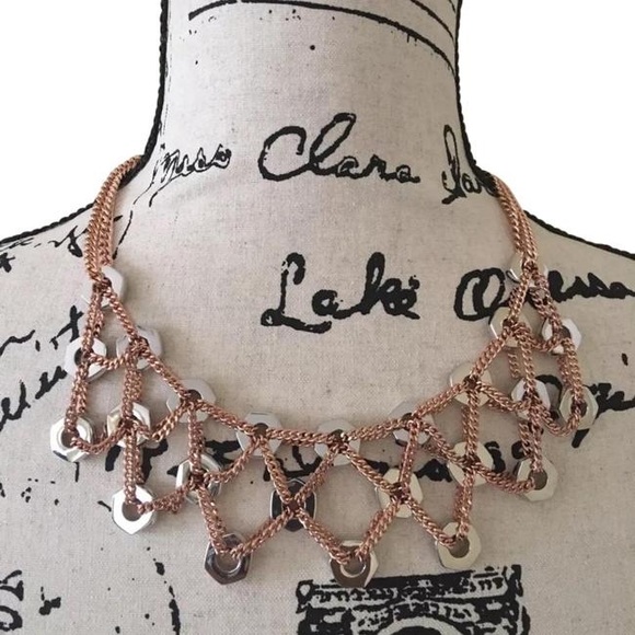 Marc by Marc Jacobs Bolts Bib Necklace Rose Gold - Picture 5 of 7